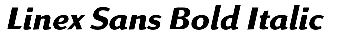 Linex Sans Bold Italic